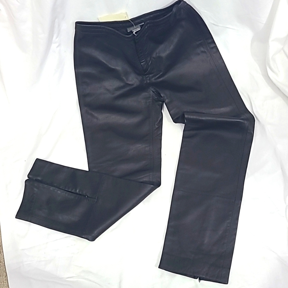 NWT Leather pants. Buttery soft, black. Banana Republic Size 0